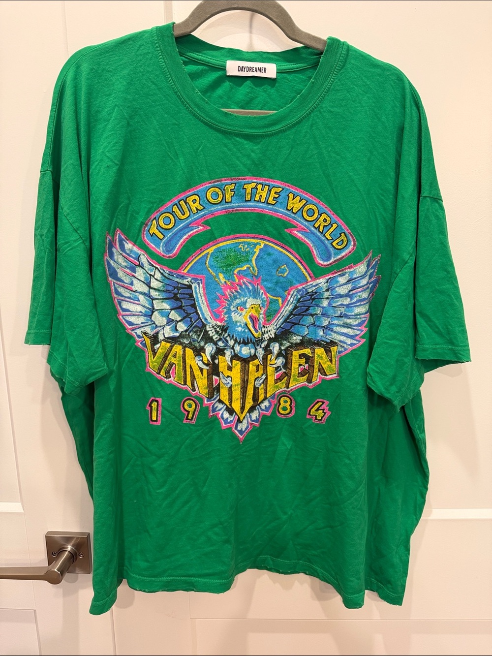 NWOT Daydreamer Green Van Halen 'Tour of the World 1984' Graphic Tee